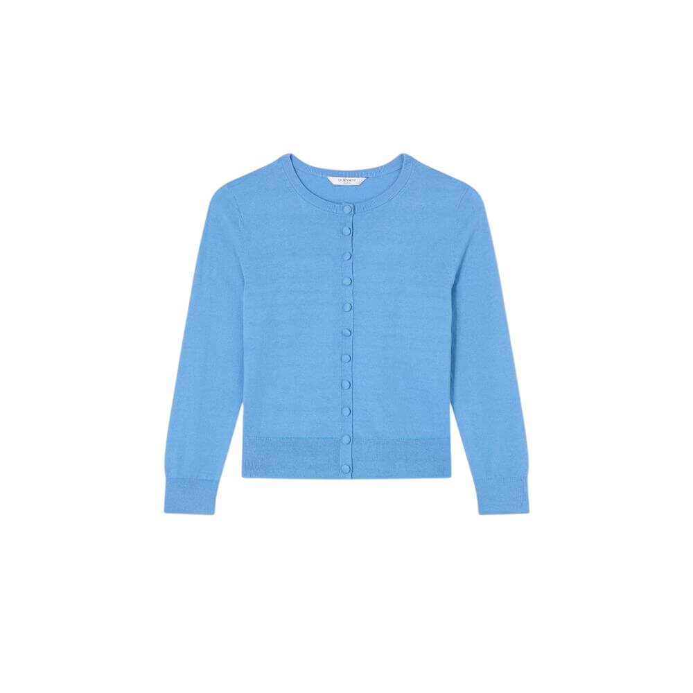L.K. Bennett Lottie Mid Blue Buttoned Cardigan